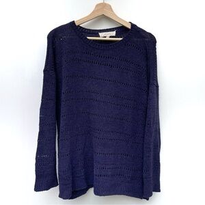 Elegant Navy Crew Neck Sweater